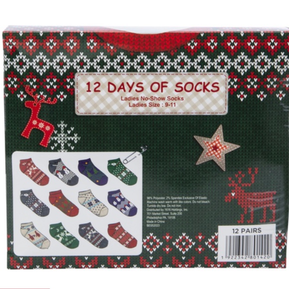 NWT 12 LADIES SOCKS ADVENT CALENDAR - Picture 2 of 3